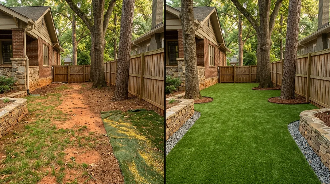 Result artificial grass installation in Atlanta - Atlanta Turf Installation