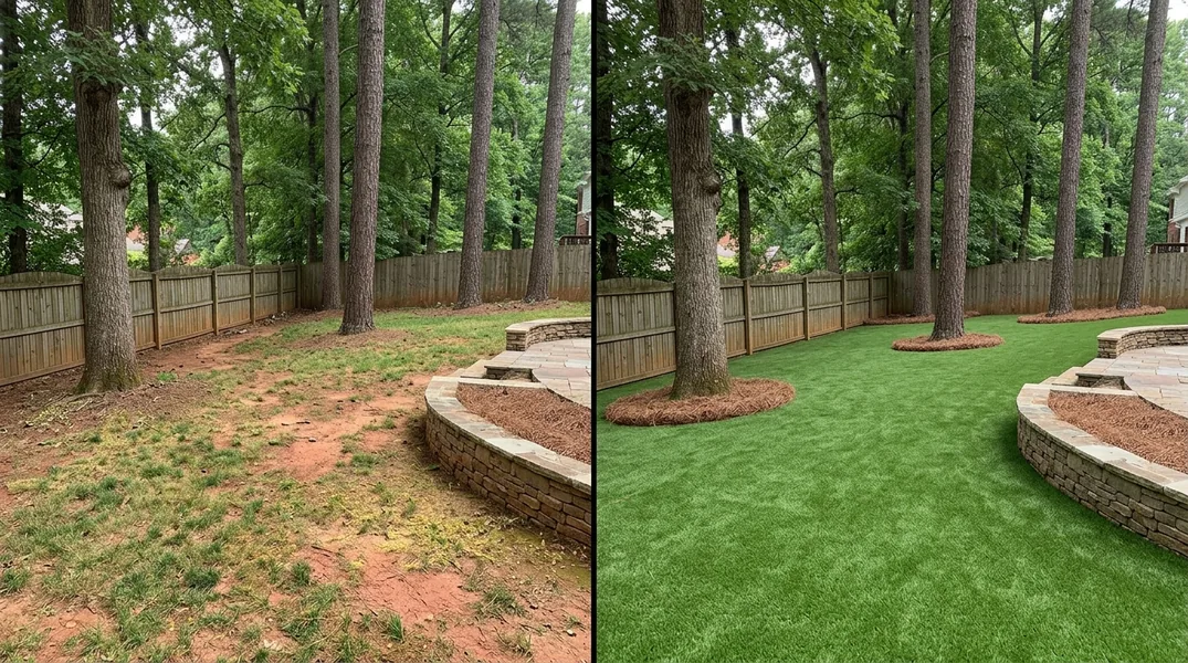 Result artificial grass installation in Atlanta - Atlanta Turf Installation